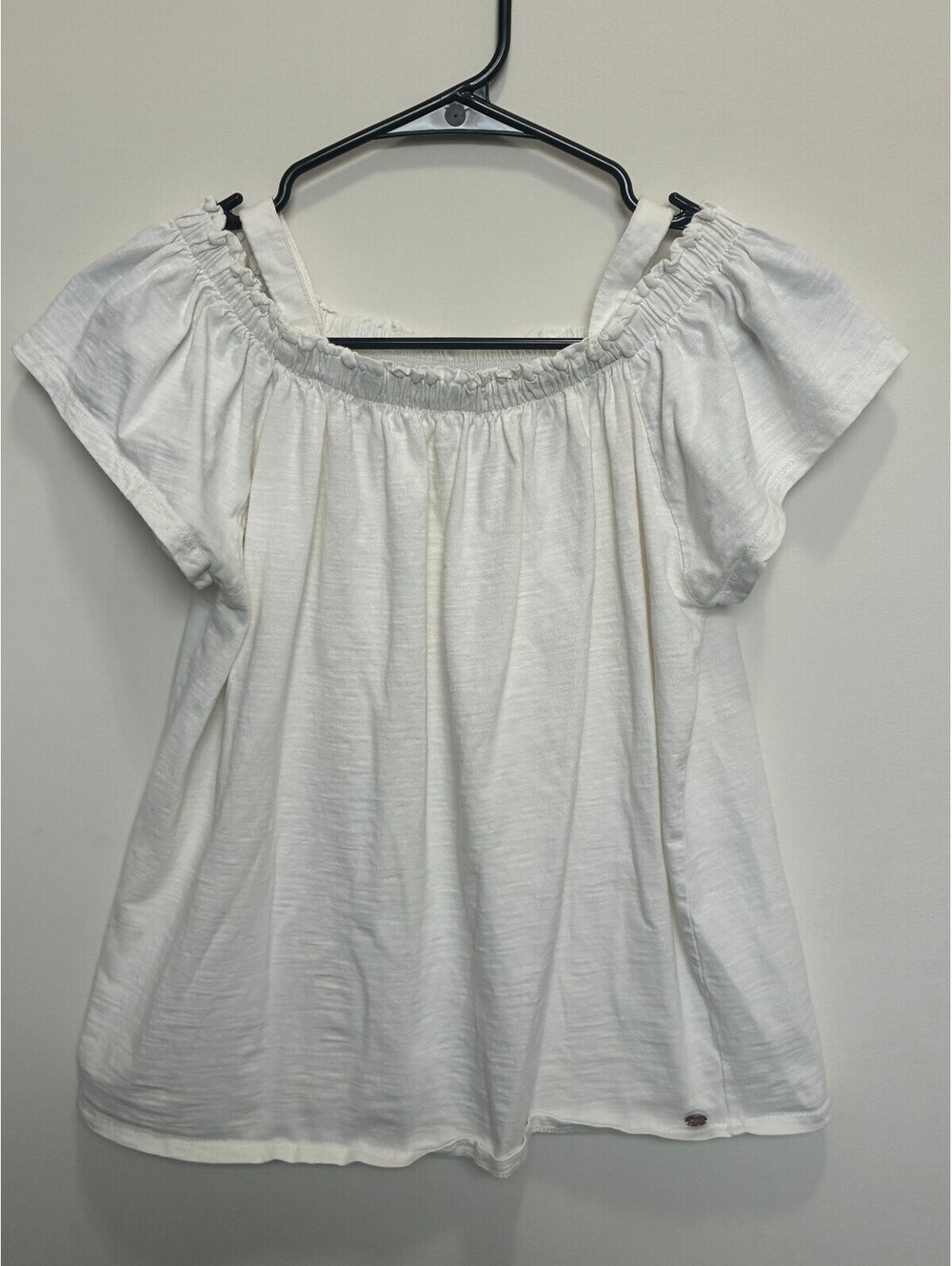 435 by Matilda Jane Clothing White Off-Shoulder Top Size 14